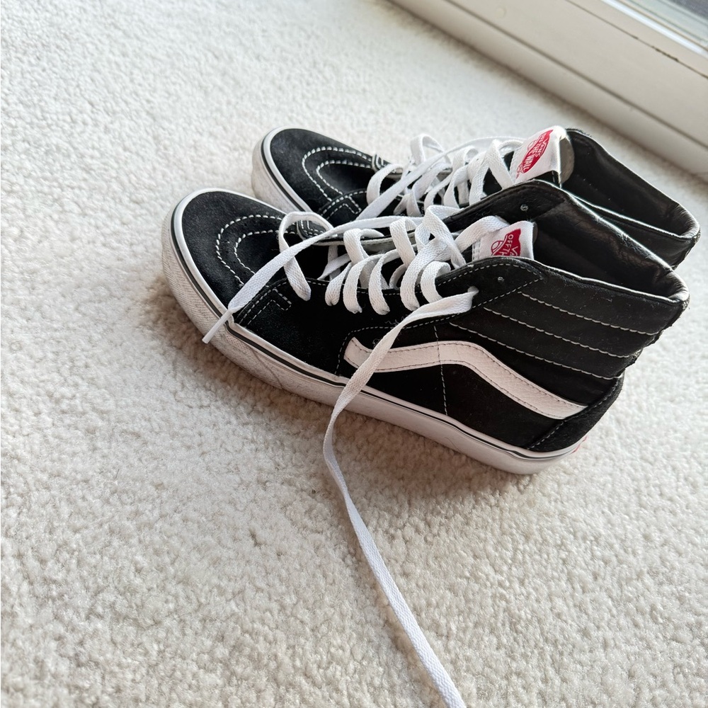 Vans Black and White High-Top Sneakers - Picture 2 of 5